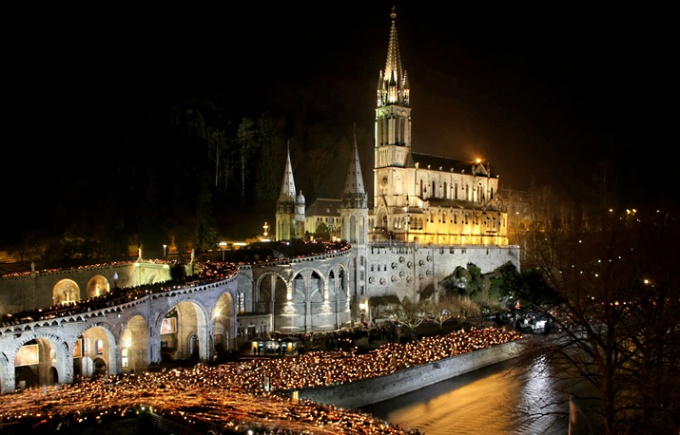 Lourdes, Kutsal Tesbih Bazilikası