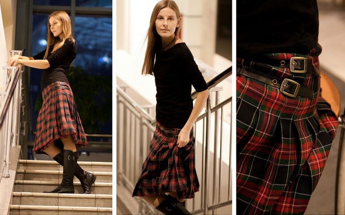 Kadın kilt eteği veya tartan eteği